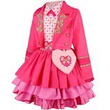 Descendants Cosplay Red Pink Chloe Kids Clothes Halloween Book Week Costumes