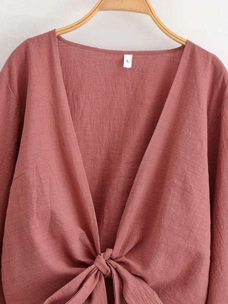 Boho Star Moon Embroidered Short Kimono Wrap Top Ruffled Flare Sleeves Cover-ups