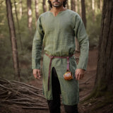 Medieval Renaissance Linen Tunic Long Shirt Knight Vikings Pirate Cosplay Costumes