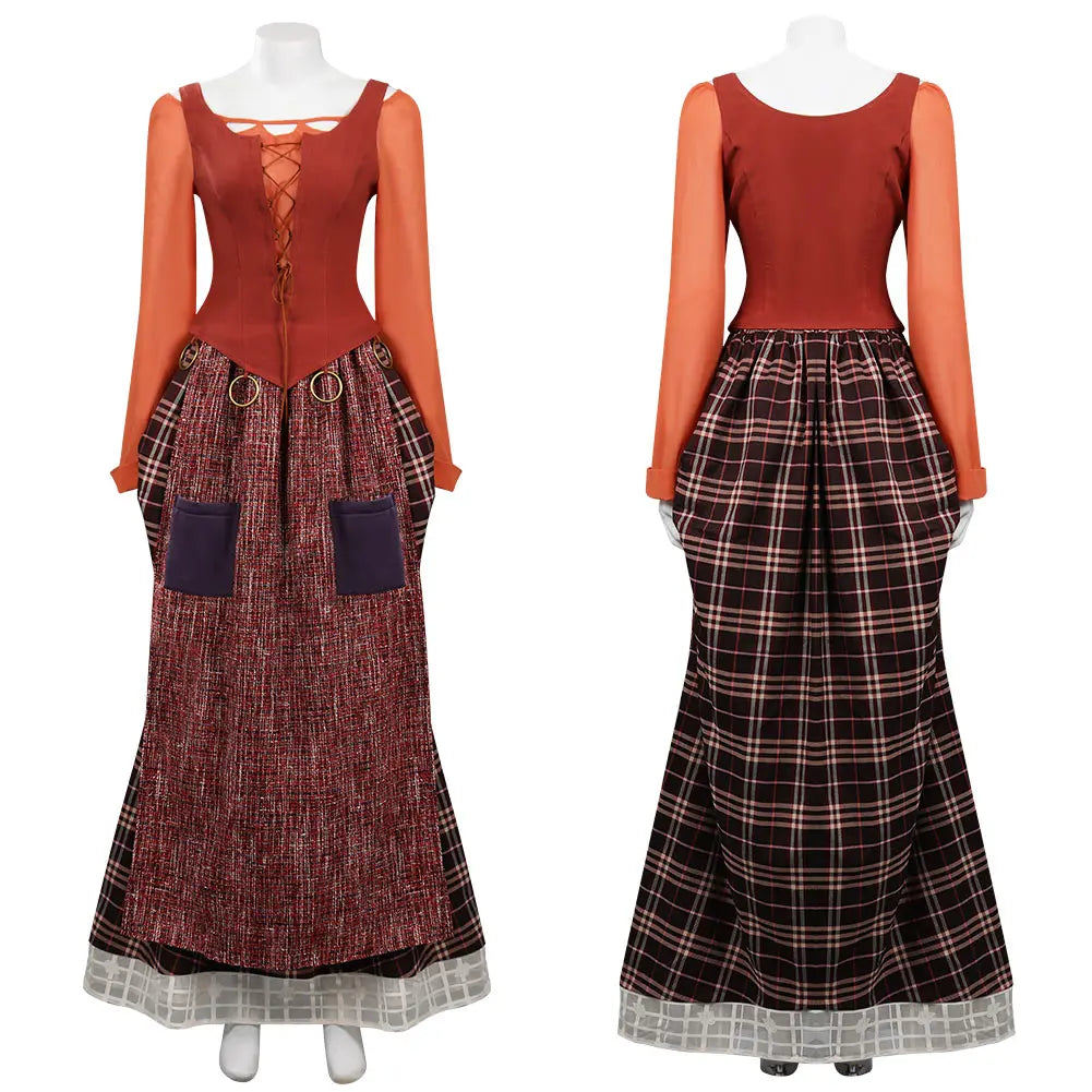 Hocus Pocus Movie Sanderson Sisters Witch Costumes Cosplay Outfits Halloween