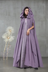 Maiden Khuzama's Hooded Medieval Cloak Cape