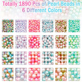 1890pcs Acrylic Mermaid Beads Kit for Jewellery Making DIY Bracelets