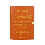Teacher Colleague Employee Nurse Appreciation Gift 80 Sheets A5 Soft PU Leather Cover Loose-leaf Notebook