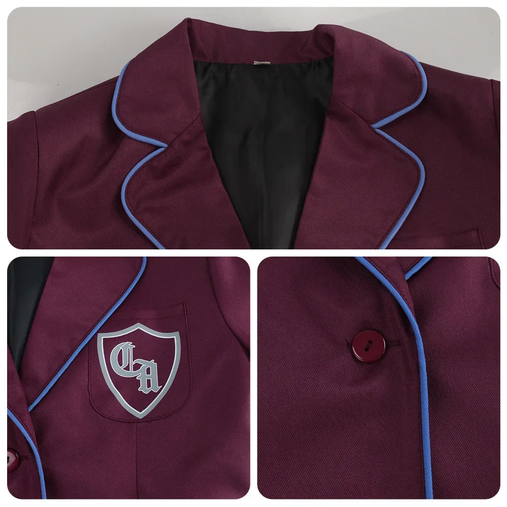 Matilda Book Week Costume School Uniform Coat Skirt Tie Roald Dahl