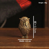 See No Evil, Hear No Evil, Speak No Evil Brass Owl Statues Tea Pets