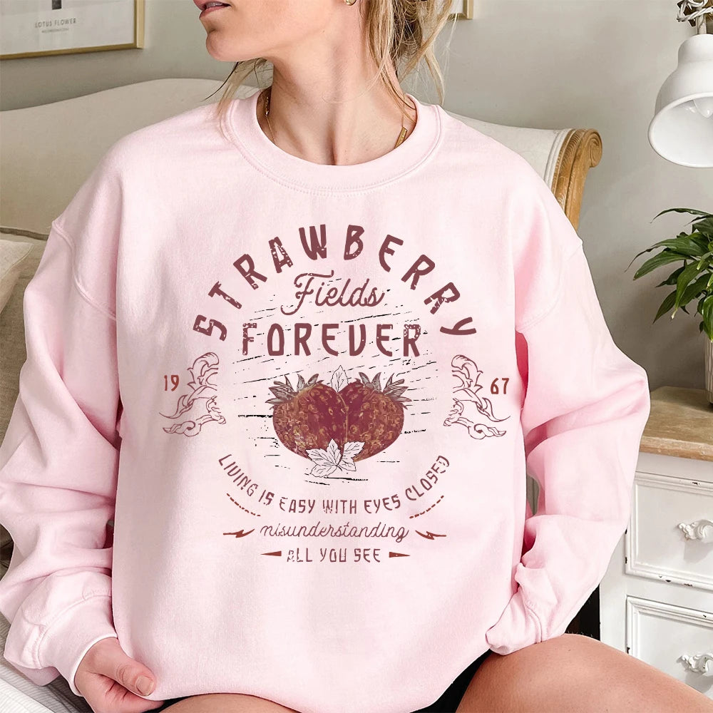 Beatles Strawberry Fields Rock Band Sweatshirt Jumper