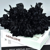 Black Dahlia Halloween Decoration Burgundy Artificial Flower Branch Arrangement Table Home Party Decor