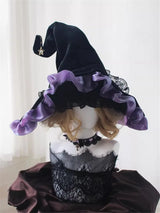 Handmade Salam Witch Hats with Ribbon Bow Gothic Lolita Cosplay Costume Accessories Halloween Hat