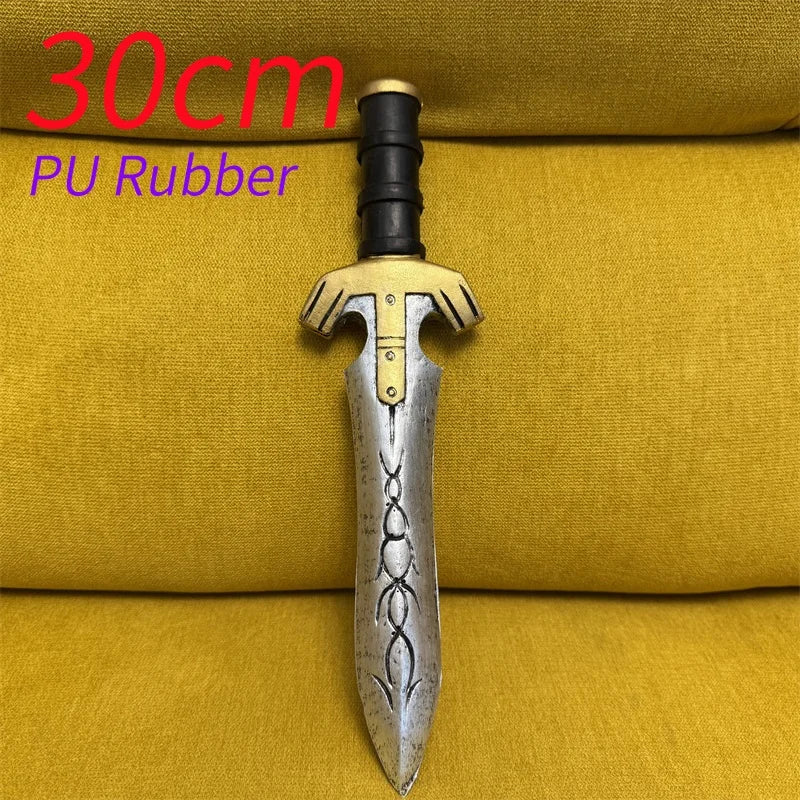 PU Rubber Weapons Knight Dagger Sawtooth Knife Cosplay Prop Sword Safety Role Play