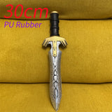 PU Rubber Weapons Knight Dagger Sawtooth Knife Cosplay Prop Sword Safety Role Play