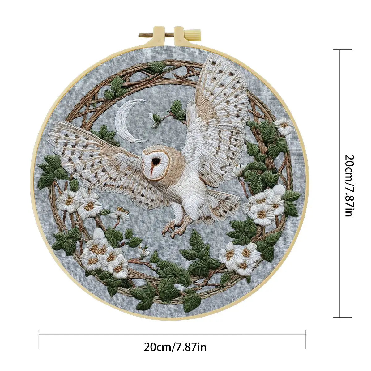 Barn Owl DIY Embroidery Kit for Beginners