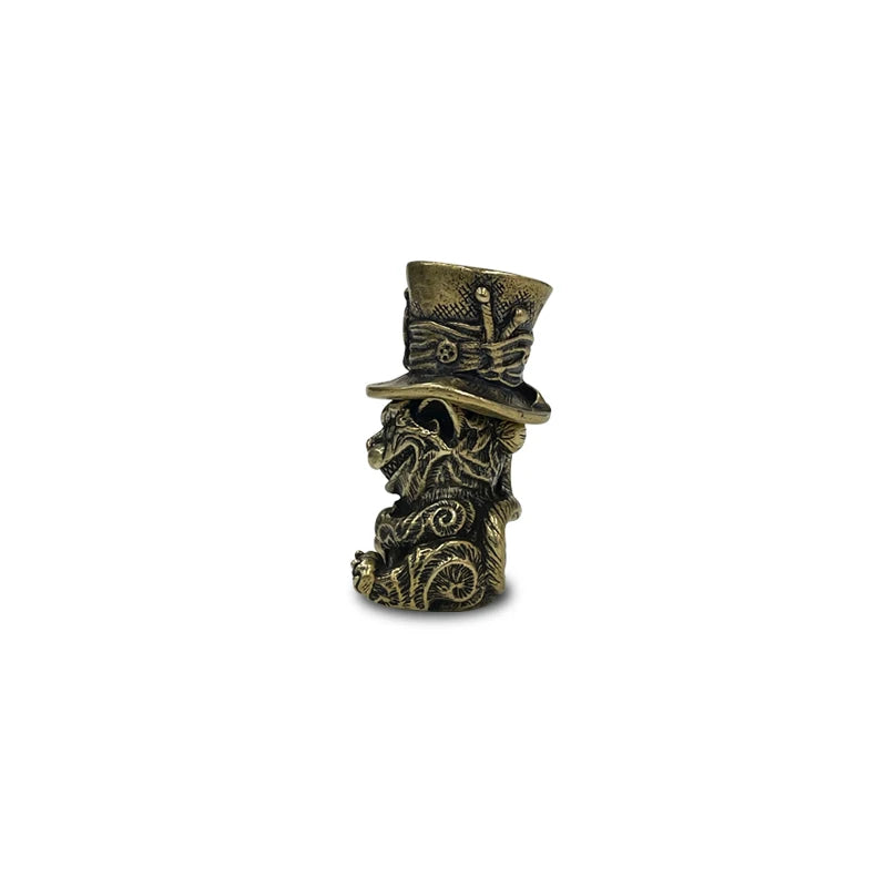 Brass Mad Cheshire Cat Paracord Bead Lanyards Dreadlocks Beard Bead
