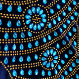 Royal Peacock Velvet Dress
