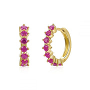 Colourful Zircon Gold Stud Earrings Mix'n'Match