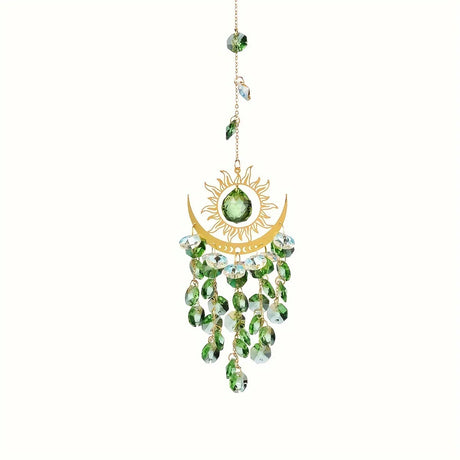 Flaming Sun Crystal Sun Catcher Hanging Decor