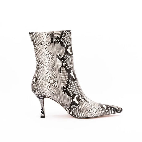 Sssseriously Ssssasssy Sssshort Boots Black Red Snake Ankle Boots