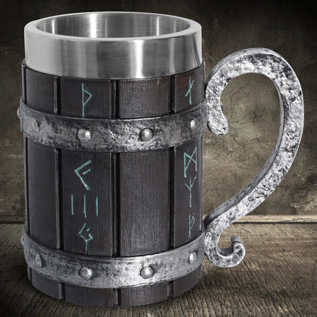 Viking Tree of Life Beer Mug Stainless Steel