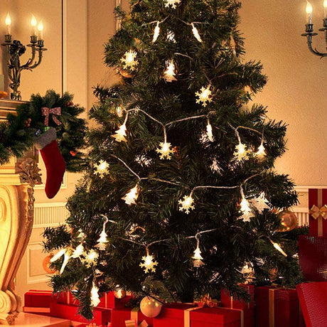 Snowflake Xmas Tree LED String Lights Christmas Decoration