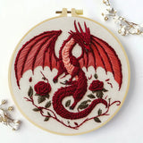 Red Dragon DIY Embroidery Kit for Beginners