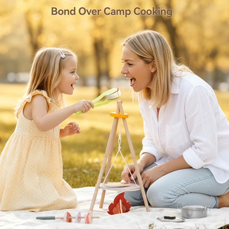 Baby Camping Barbecue Set Toy Role-Playing Camping Scene Immersive Play Gift for Children