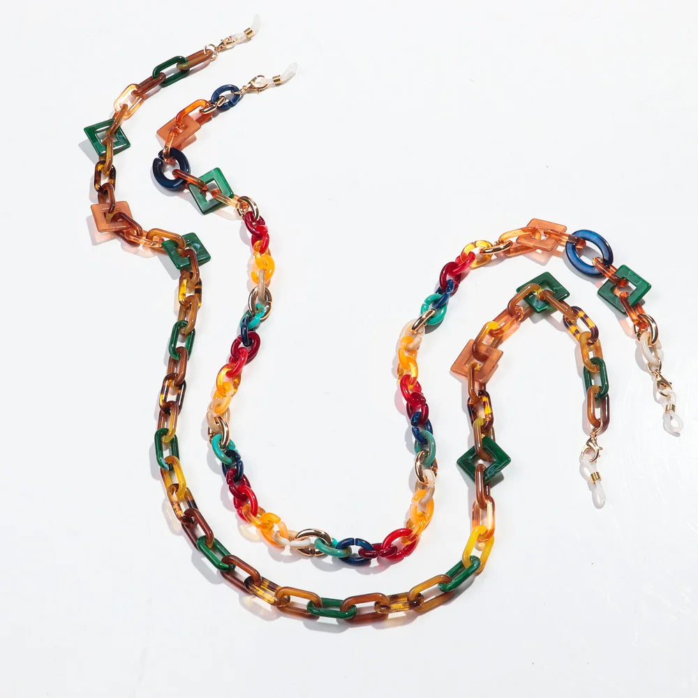 Resin Acrylic Glasses Chain Funky Sunglasses Accessories
