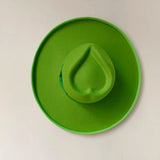 Lucky Love Heart Fedora Hats 10cm Wide Brim