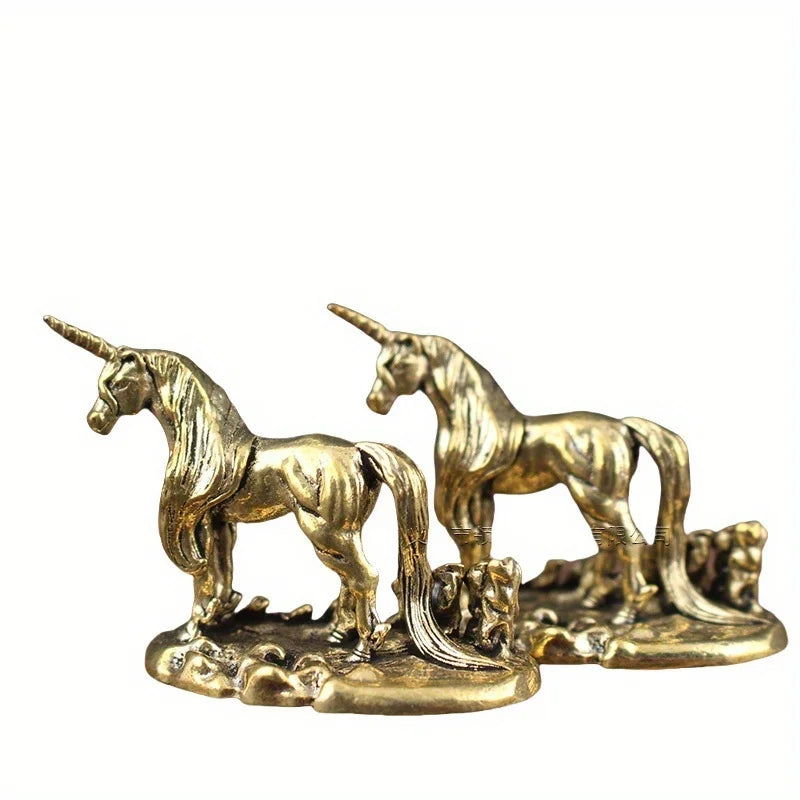 Brass Unicorn Figure Tea Pet