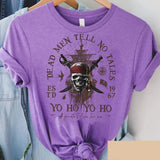 Dead Men Tell No Tales T-Shirt Pirates Of The Caribbean Cotton Tee A Pirate Life For Me