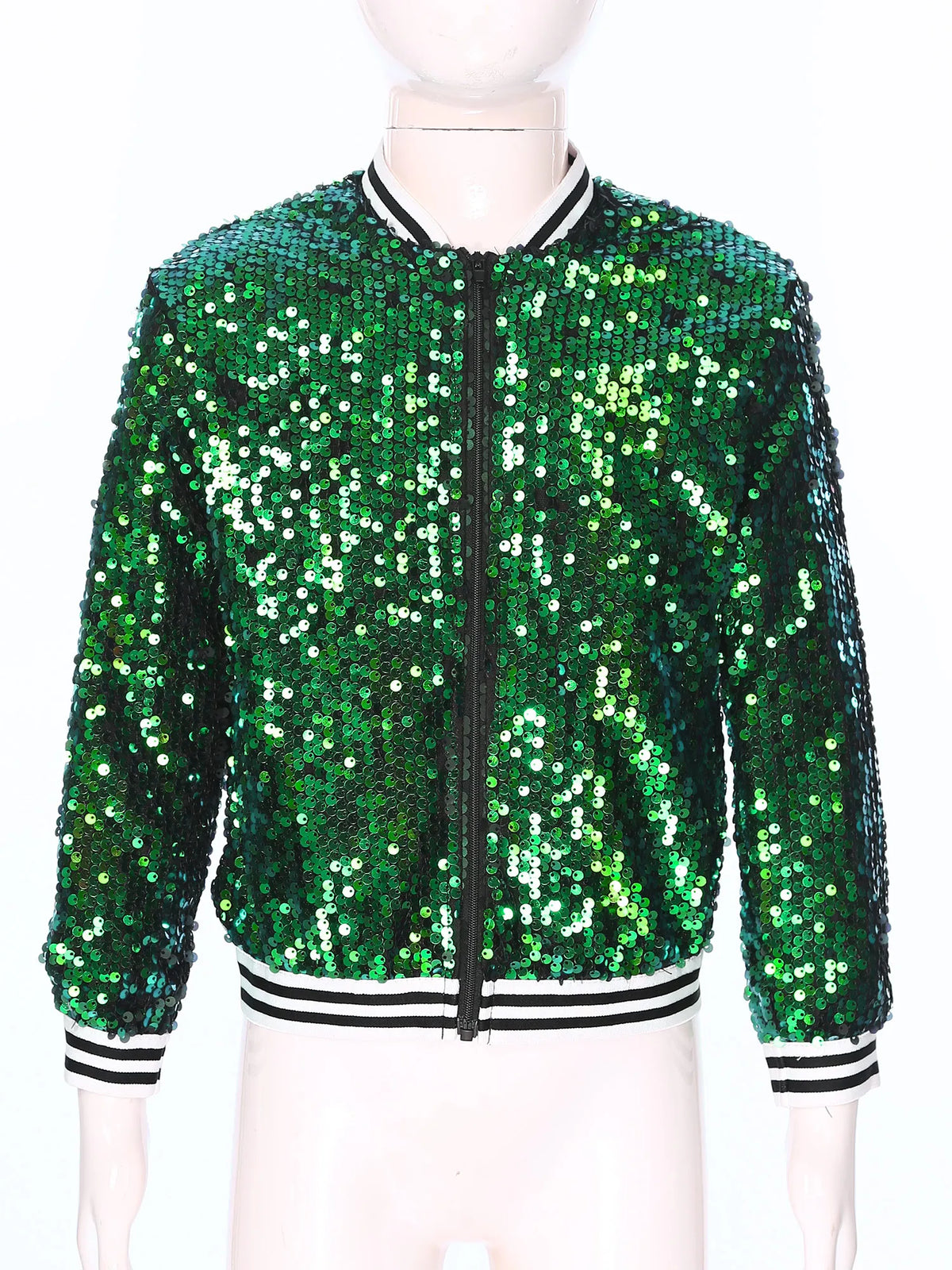 Kids Girls Sequinned Dance Bomber Jackets