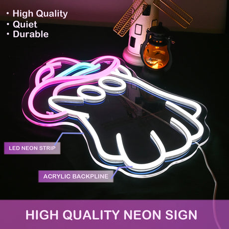 Cute Ghost Neon Sign Wall Decor Halloween Party LED Lights