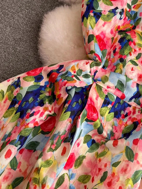 Spring Races Floral Tank Dress with Pockets