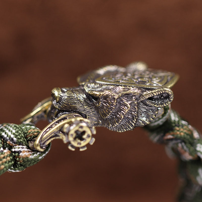Brass Bear Head for Paracord Wristbands