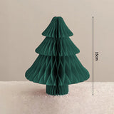 Christmas Paper Honeycomb Decorations Ball Folding Christmas Tree Table 3D Ornaments