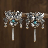 Mexican Love Bird Drop Earrings