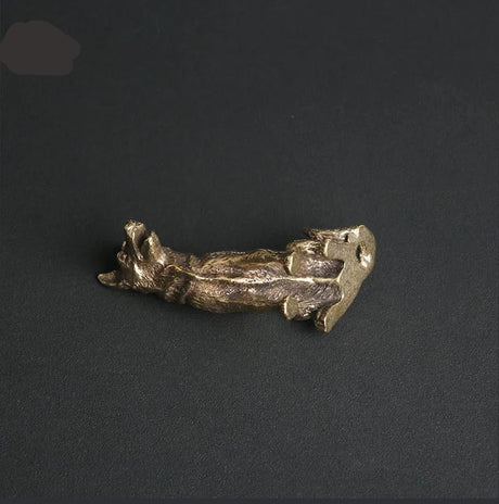 Copper Kelpie Lucky Dog Figurine Tea Pets