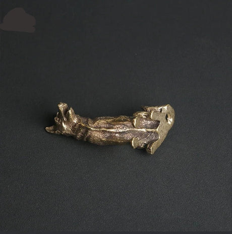 Copper Kelpie Lucky Dog Figurine Tea Pets