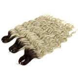 Ombre Rainbow 24 Inch Synthetic Hair Wave Braiding Hair Extensions