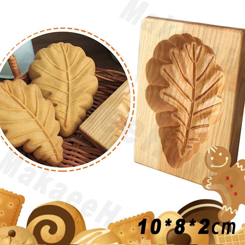 Wooden Cookie Mould Press Baking and Crafts
