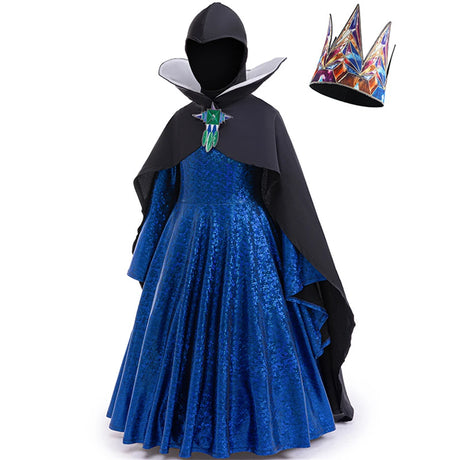 Evil Queen Girls Halloween Cosplay Snow White Costume 2-12Y