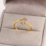 Sweet and Dainty Colourful Zircon Rings Gift Idea
