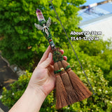 Witch's Altar Broom Natural Crystal Point Stone