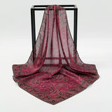 Paisley Print Scarf Square Bandana Neckerchief Hair Ribbon Headband Hair Accessories