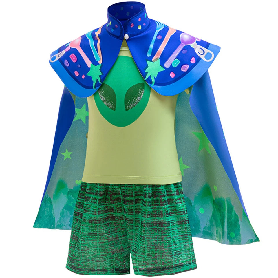 Boys Halloween Cosplay Alien Movie Elio Kids Costume