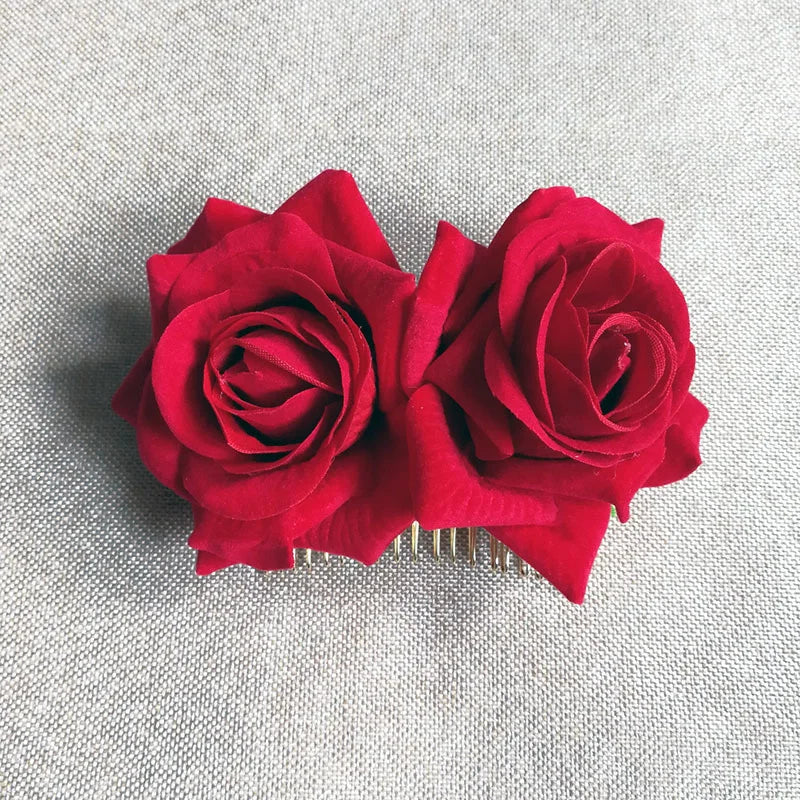 Large Flower Hair Clips Rose Fascinators