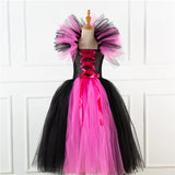 Girls Witch Ghost Vampire Halloween Costume Fluffy Tulle Dress