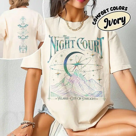Velaris The Night Court Acotar 2 Sided T-Shirt Court Of Dreams Book Lovers Tee