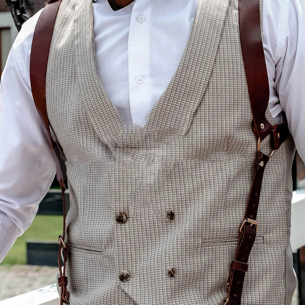 Men's Leather Bracers Harness Suspender Belts
