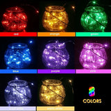 1m-30m Copper Wire LED String Light 8 Colours Fairy Lights Battery Powered
