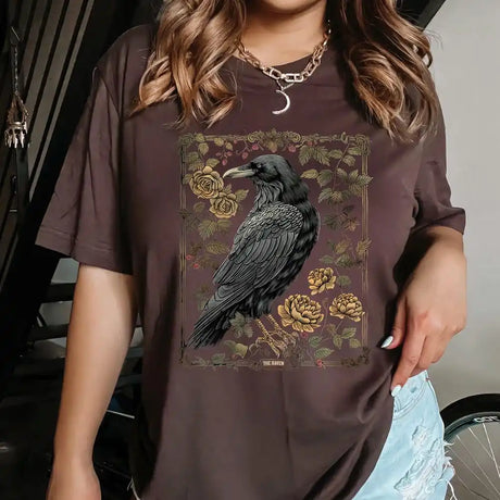 Raven T-Shirts Goblincore Gothic Witchy Dark Academia Tee