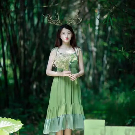 Forest Goddess Headwear Antler Deer Flower Crown Headbands Long Branches Photo Shoot Props